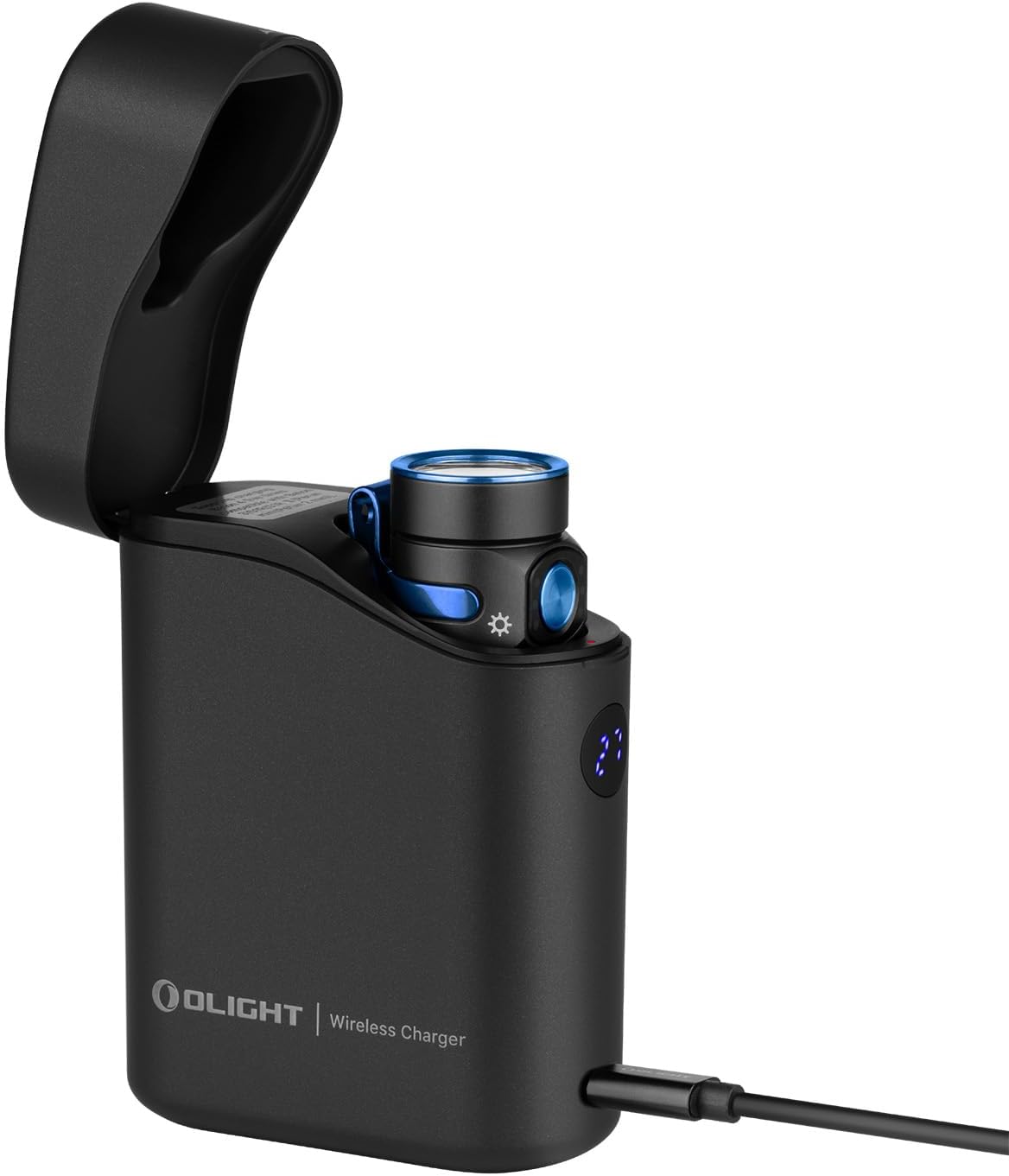 OLIGHT Baton4 Premium Edition EDC Flashlights 1300 Lumens with Type-C Charging Box, Powered by Rechargeable Battery, Small Bright Flashlight IPX8 Waterproof for Camping, Emergencies, Outdoors (Black) - TS040