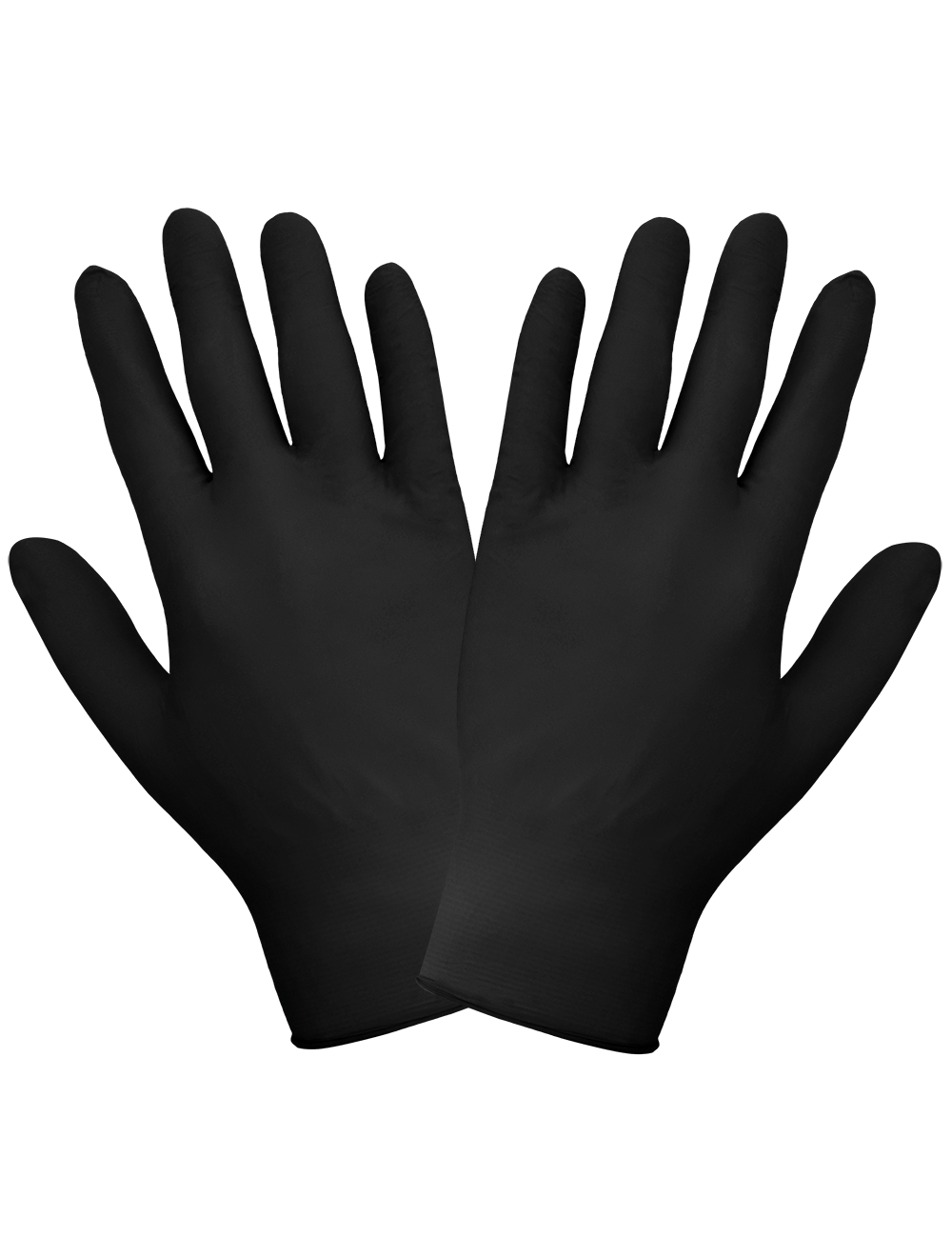 NITRILE, POWDER-FREE, INDUSTRIAL-GRADE, BLACK, 5-MIL, TEXTURED FINGERTIPS, 9.5-INCH DISPOSABLE GLOVES - 705BPF
