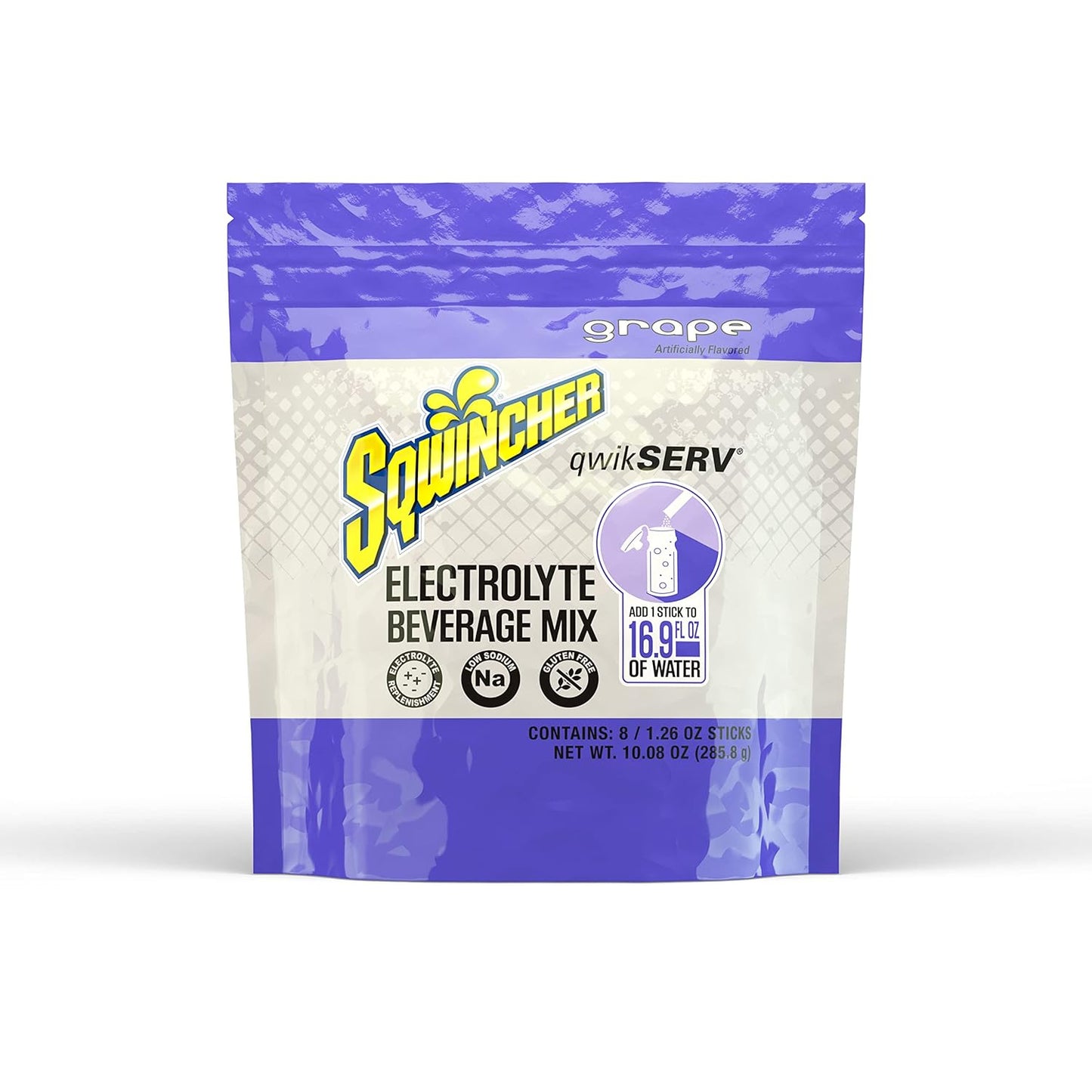 Grape Sqwincher QwikServ 16.9 fl oz Powder Sports Drink Mix (8 Sticks) - TS055