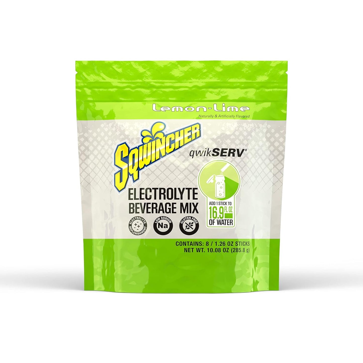 Lemon-Lime Sqwincher QwikServ 16.9 fl oz Powder Sports Drink Mix (8 Sticks) - TS053