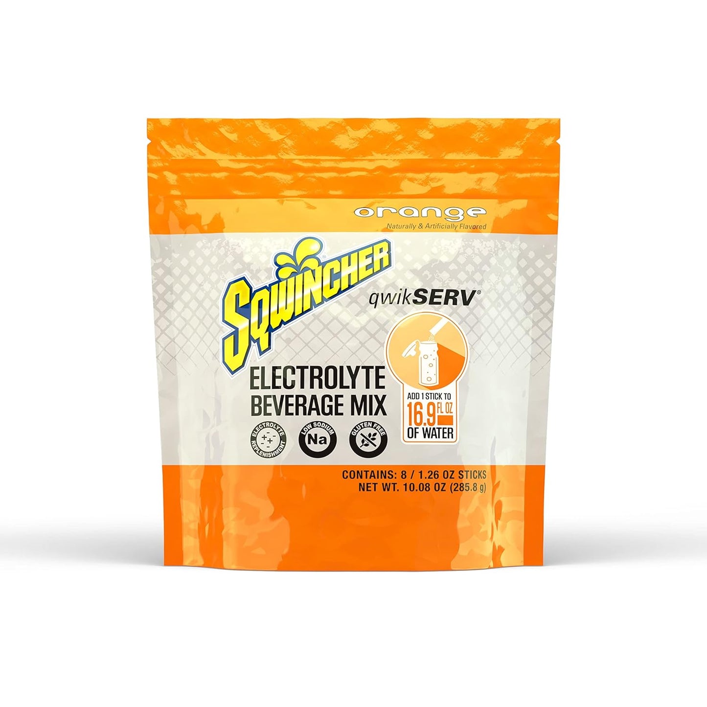 Case of Sqwincher QwikServ 16.9 fl oz Powder Sports Drink Mix (12 bags of 8) (16.9 oz Mix Powder) - TS069