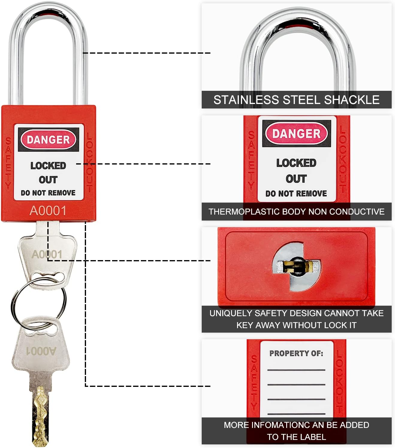Lockout Tagout Lock, Padlock - TS033