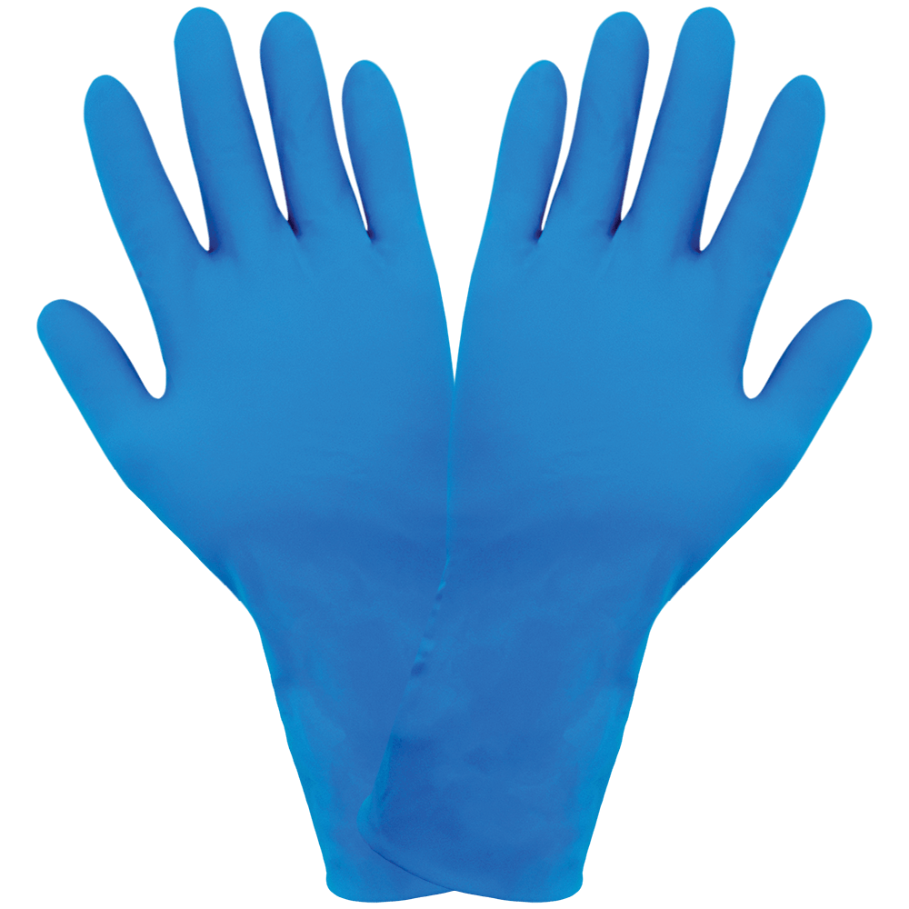 Heavyweight Nitrile, Powder-Free, Examination-Grade, Blue, 8-Mil, Textured Fingertips, 11-Inch Disposable Gloves - 805PF