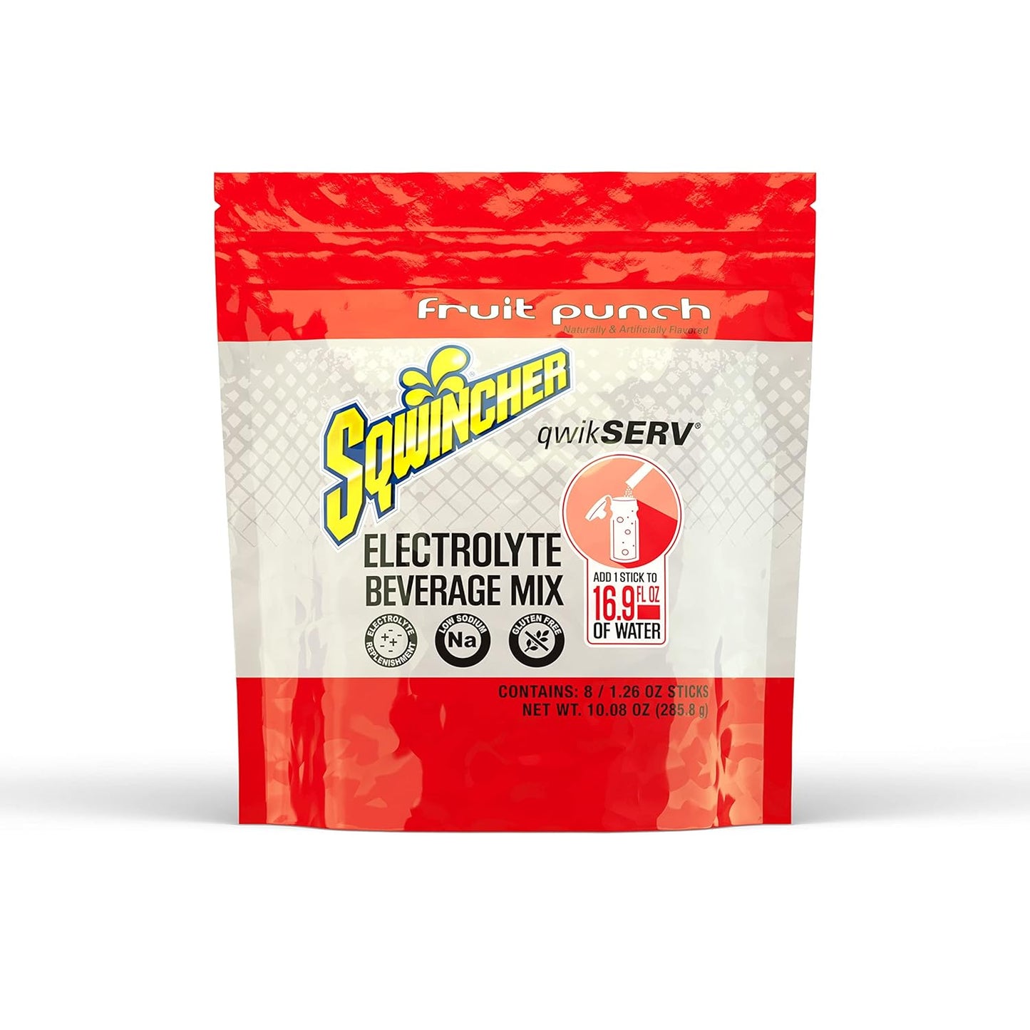Case of Sqwincher QwikServ 16.9 fl oz Powder Sports Drink Mix (12 bags of 8) (16.9 oz Mix Powder) - TS069