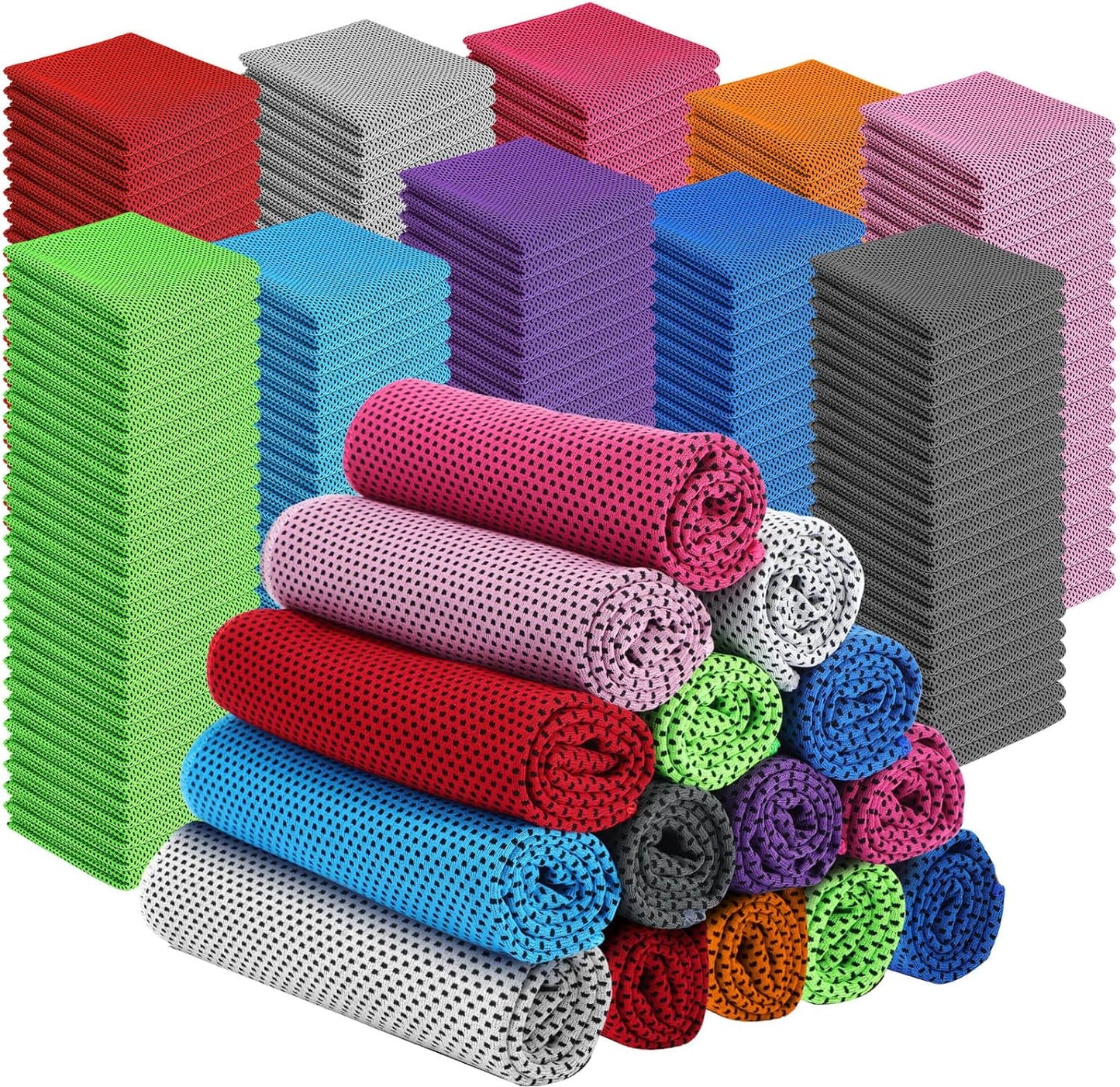 Microfiber Cooling Towel, 32"x12" Ice Towel, Cooling Cold Towel for Neck and Face Cooling Towels Breathable Soft Chilly Towel for, Sport, Gym, Workout, Camping, TS059