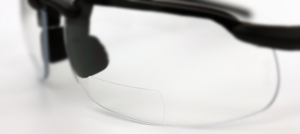 Swordfish® Clear 2.0 Diopter Bifocal Reader Style Lens, Matte Black Frame Safety Glasses - BH106120