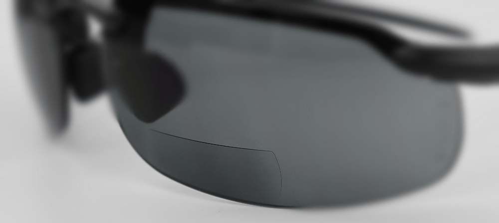 Swordfish® Clear 2.0 Diopter Bifocal Reader Style Lens, Matte Black Frame Safety Glasses - BH106120