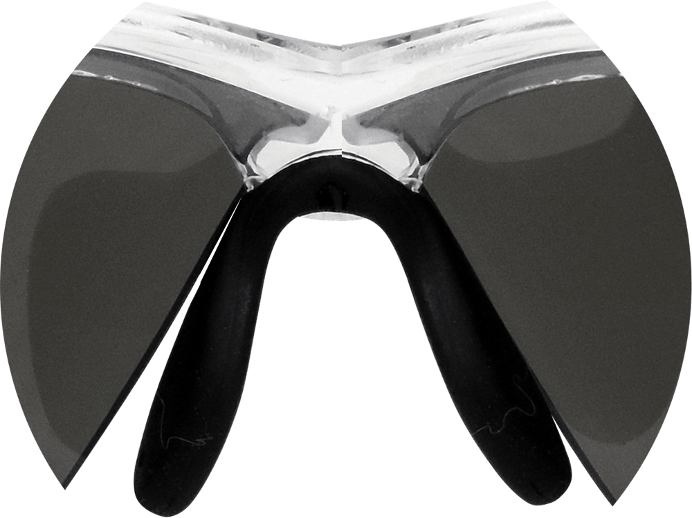 Wahoo® Blue Mirror Lens, Crystal Clear Frame Safety Glasses