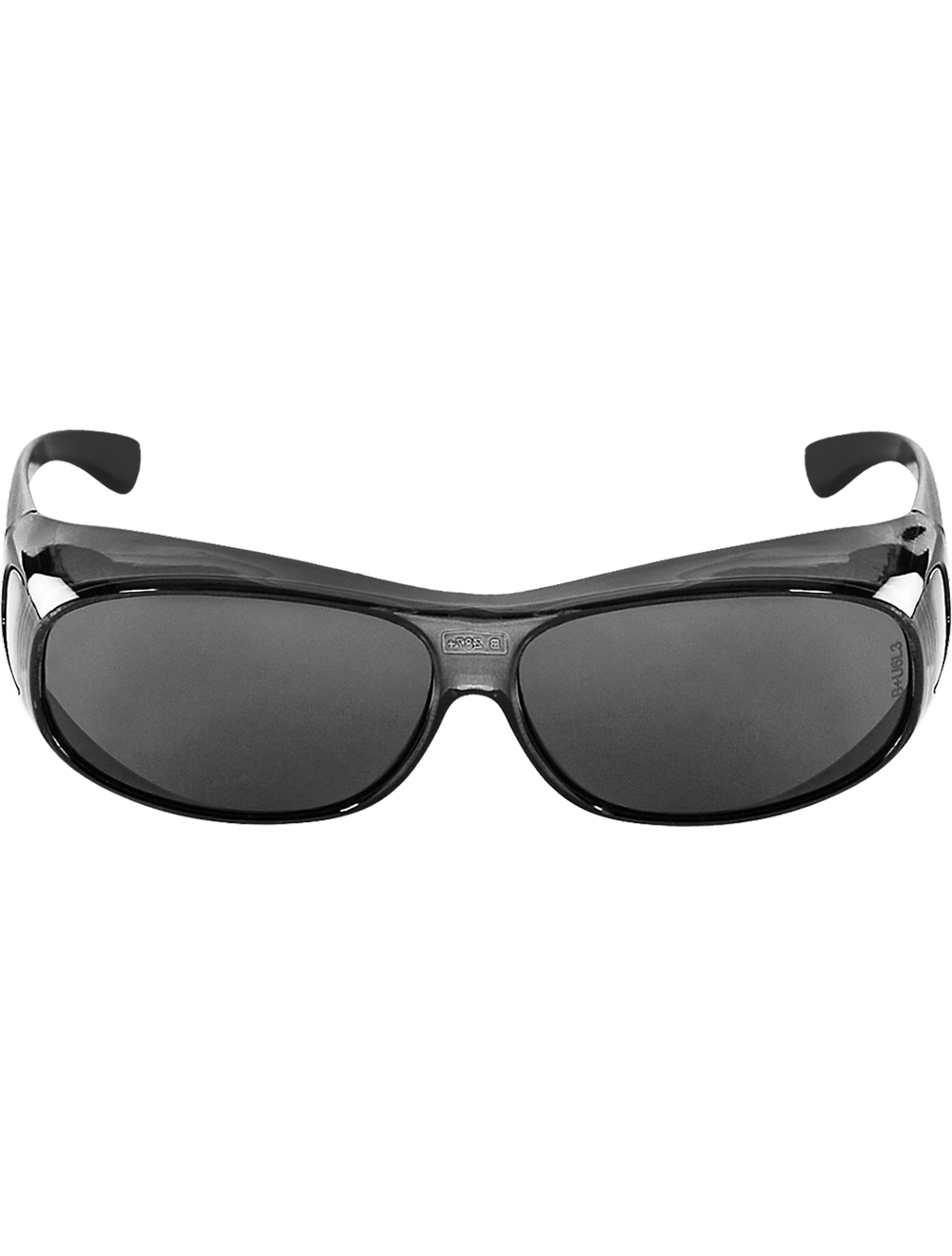Over-the-Glass Smoke Lens, Crystal Black Frame Safety Glasses - BH233