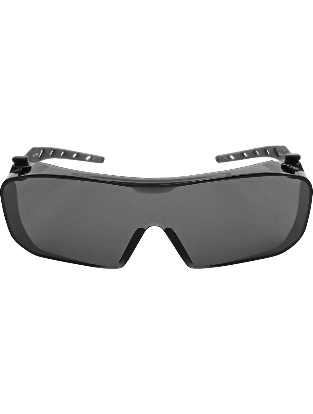 Over-The-Glass Smoke Lens, Frosted Gray Frame Visitor Specs Safety Glasses - BH3133