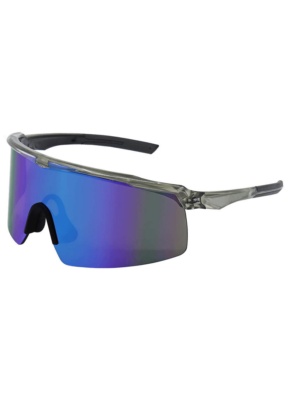 Whipray™ Green Mirror Performance Fog Technology Lens, Shiny Gray Frame Safety Glasses - BH32916PFT