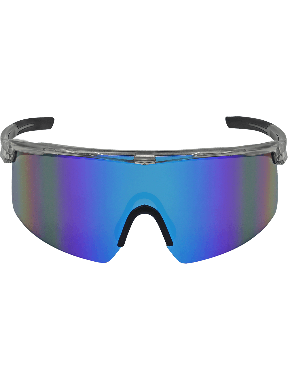 Whipray™ Green Mirror Performance Fog Technology Lens, Shiny Gray Frame Safety Glasses - BH32916PFT