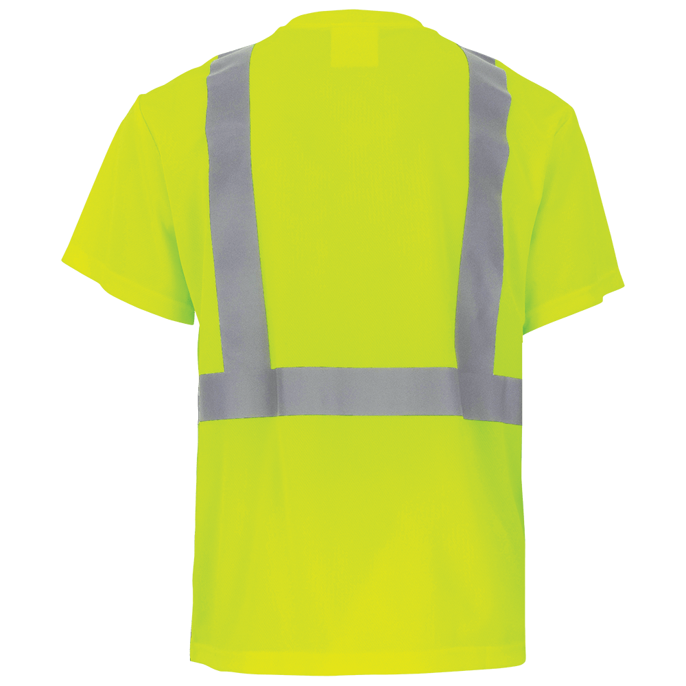 FrogWear® HV Self-Wicking Polyester Short-Sleeved High-Visibility Yellow/Green Shirt - GLO-007B