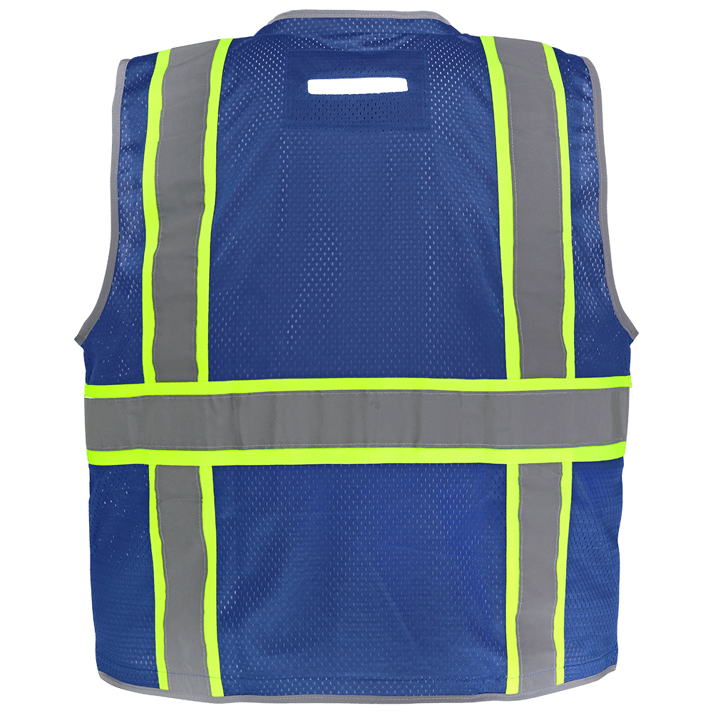 FrogWear® HV Blue Enhanced Visibility Surveyors Safety Vest - GLO-067B