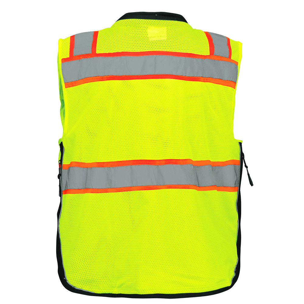 FrogWear® HV Premium High-Visibility Polyester Surveyors Safety Vest - GLO-099
