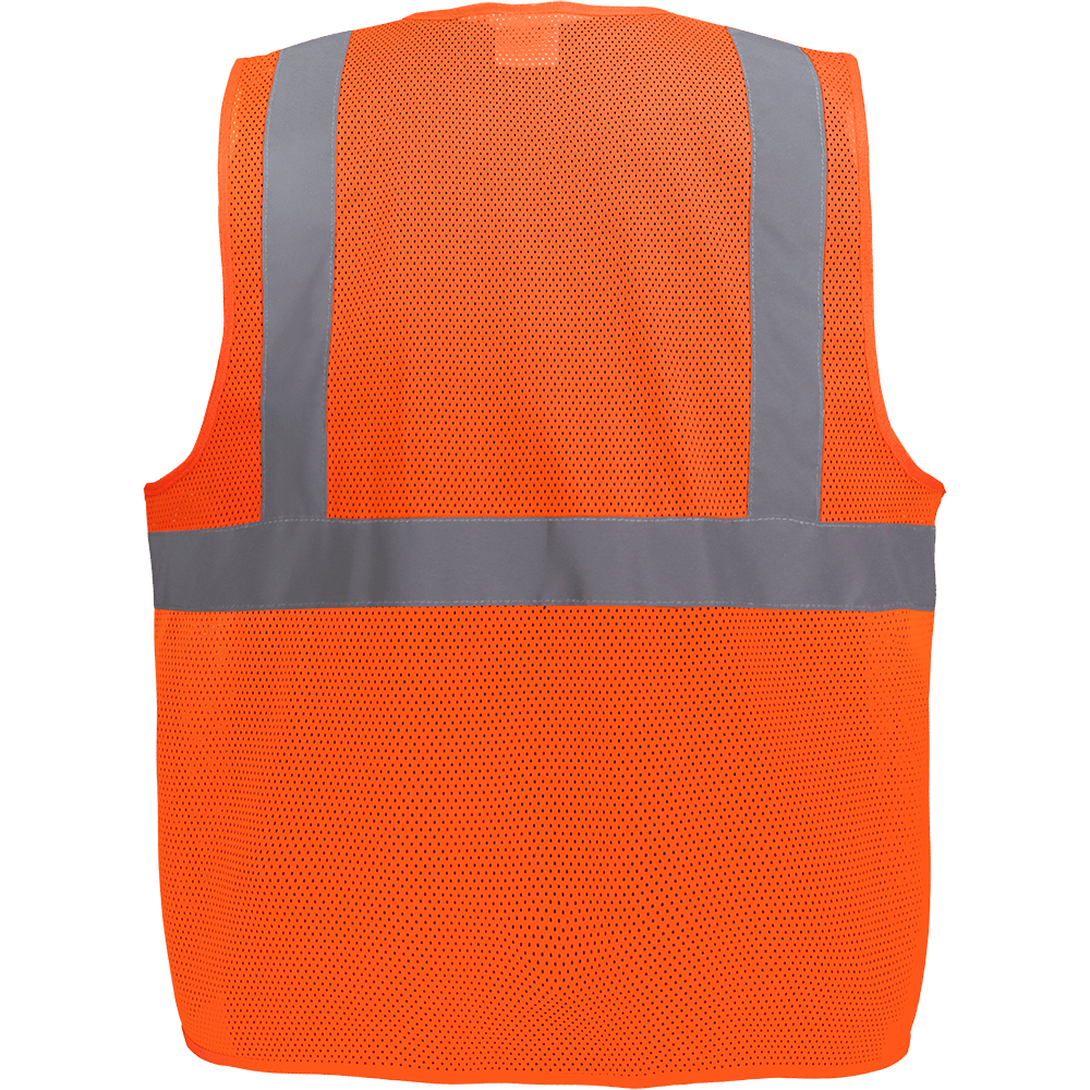 FrogWear® HV High-Visibility Orange Lightweight Mesh Safety Vest - GLO-270