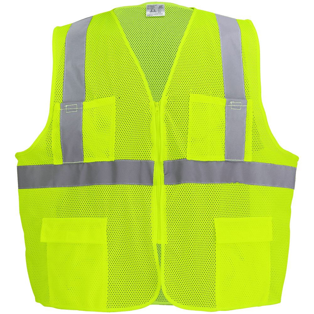 FrogWear® HV High-Visibility Yellow/Green Lightweight Mesh Safety Vest - GLO-271