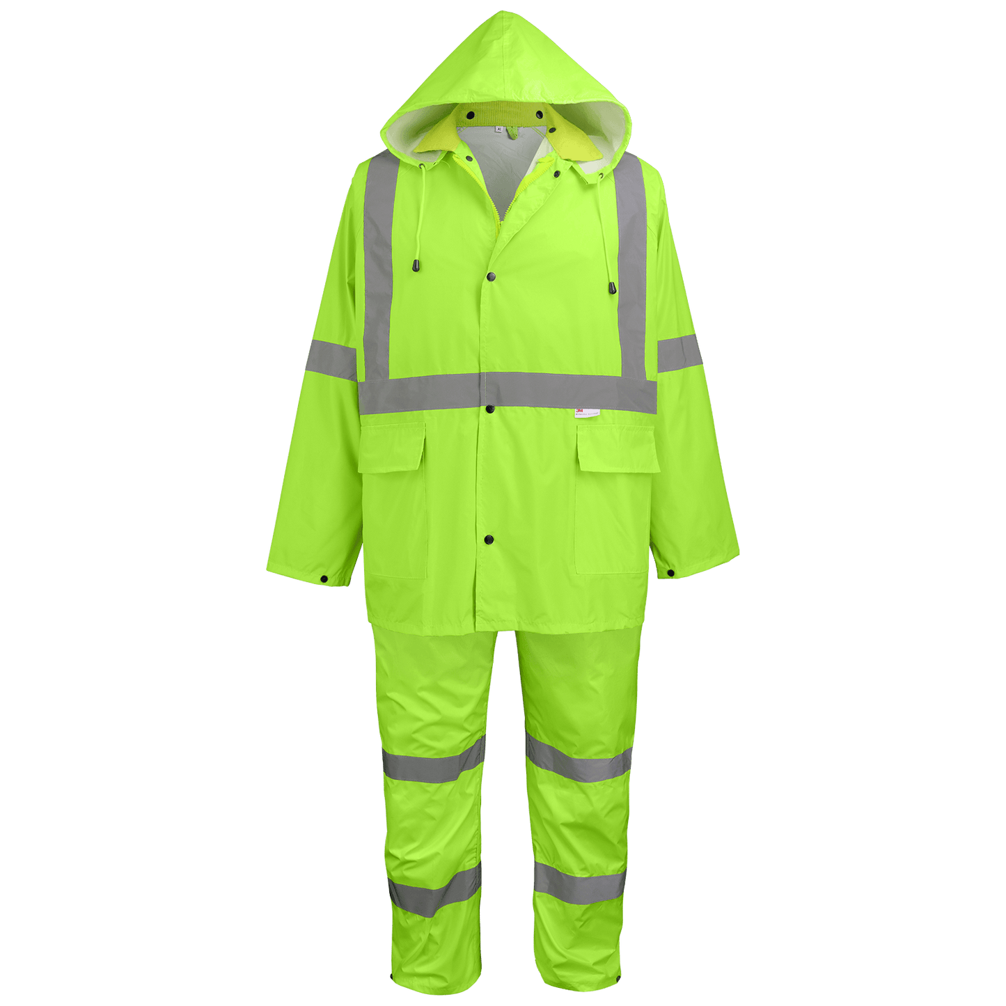FrogWear® HV Three-Piece High-Visibility Rain Suit - GLO-8000