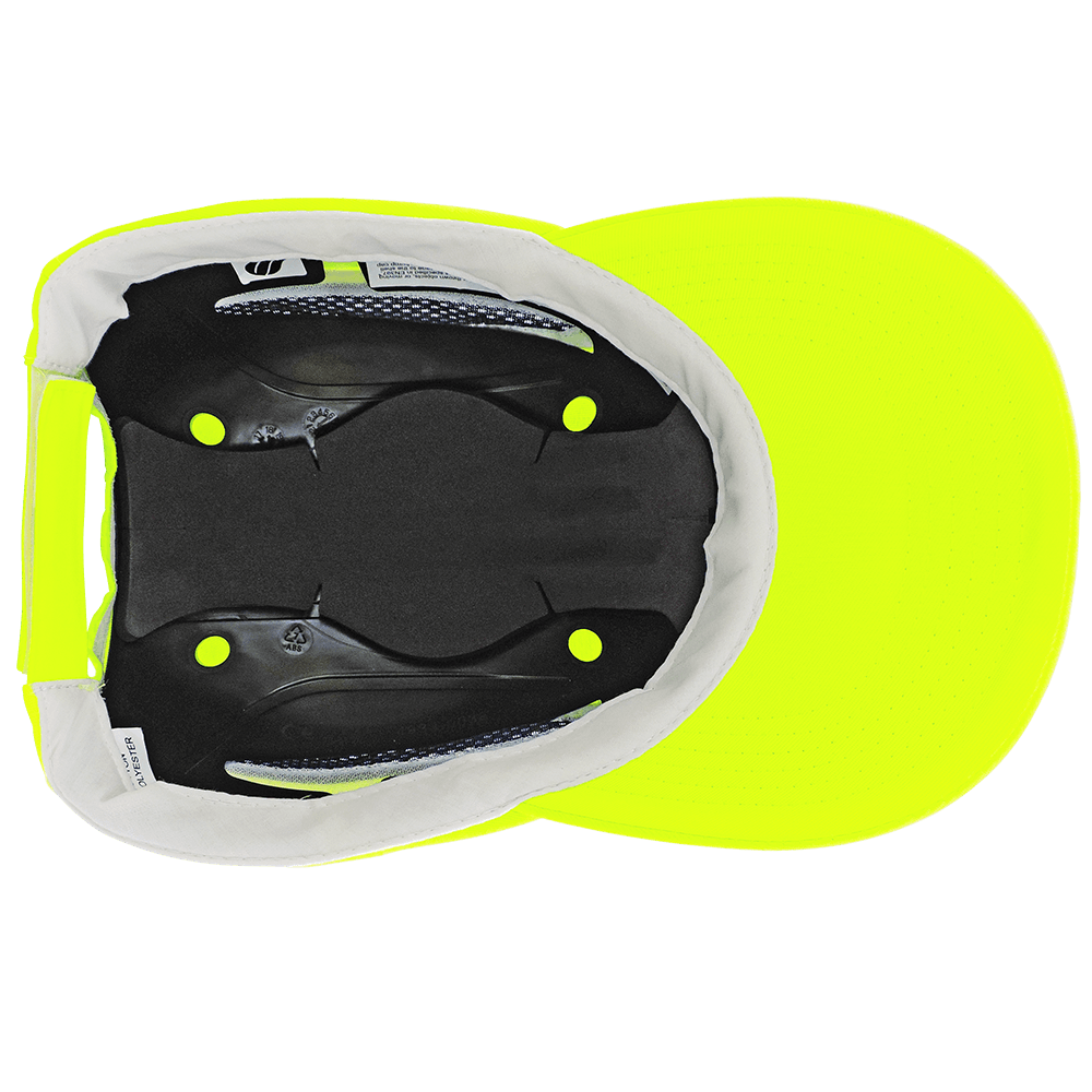 Bullhead Safety™ Head Protection High-Visibility Yellow/Green With Black Mesh Baseball Style Bump Cap - HH-H1-Y