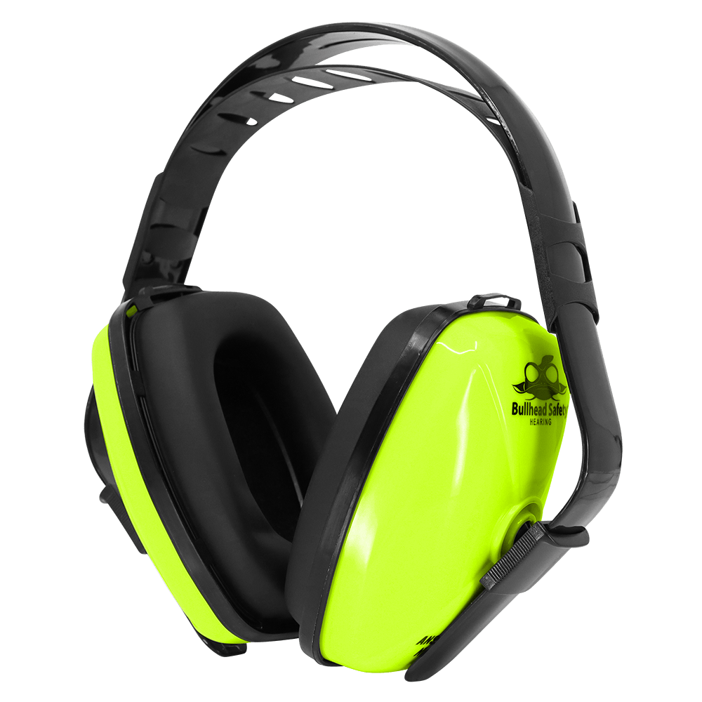 Bullhead Safety® Hearing Protection High-Visibility Economy Adjustable NRR 23 dB Earmuffs - HP-M1