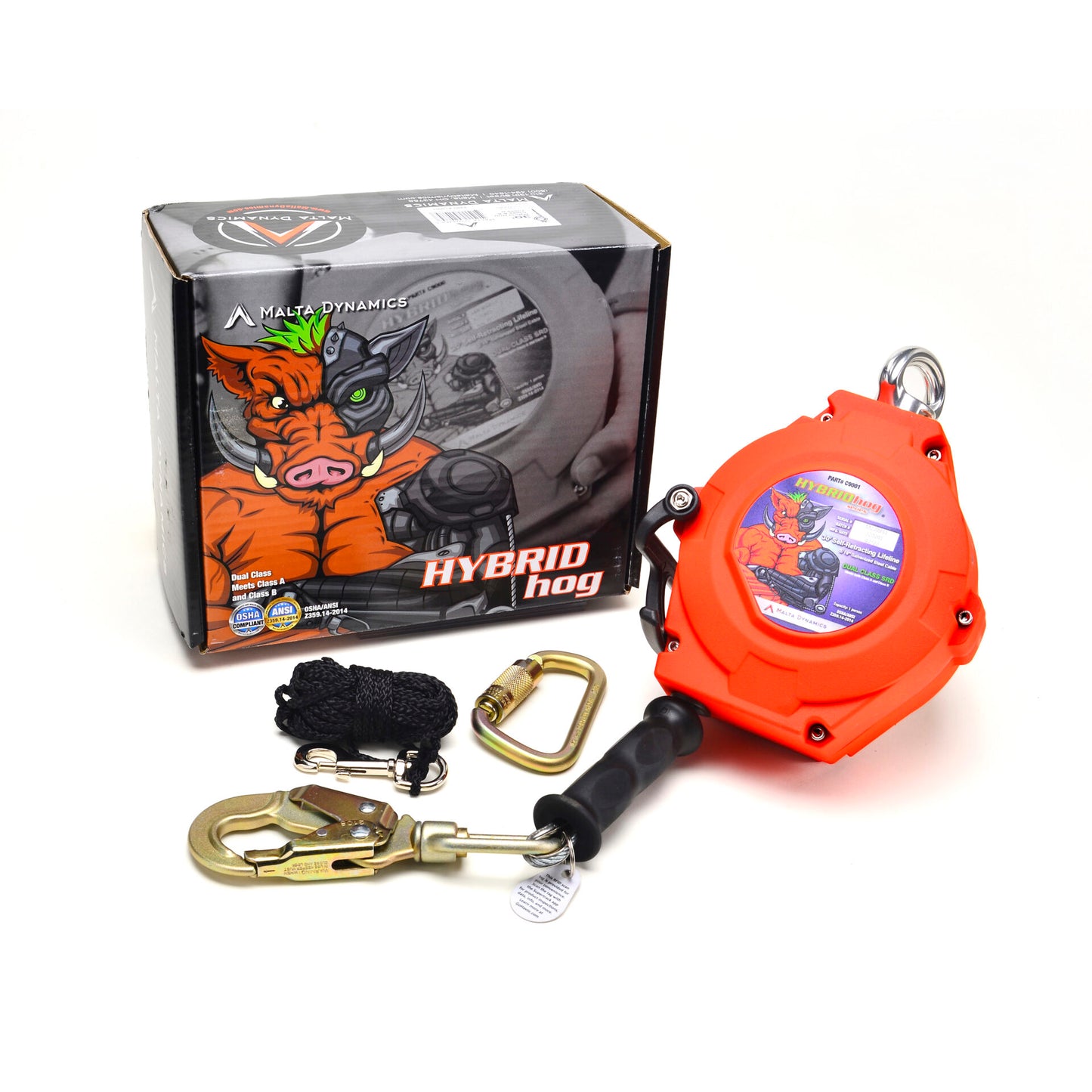 Malta Dynamics Hybrid Hog Self-Retracting Lifeline 30' - C9001-G2
