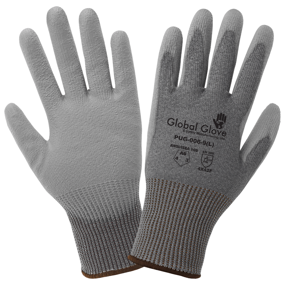 Economy Polyurethane Coated Cut Resistant Gloves Made with High-Density Nylon - PUG-006