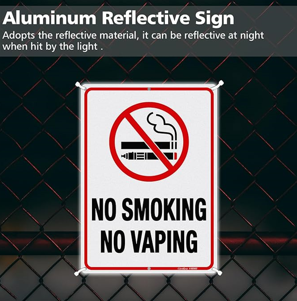 No Smoking Reflective Sign - TS025