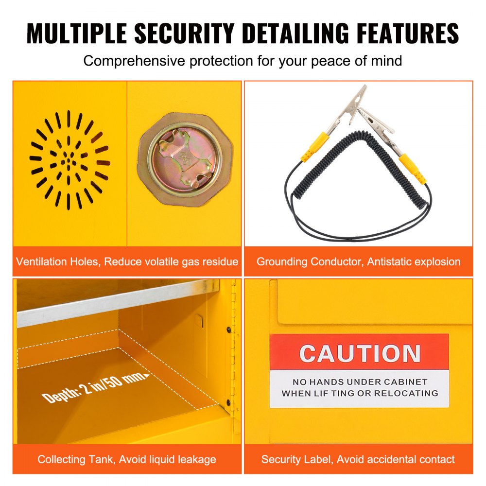 Cold-Rolled Steel Flammable Storage Cabinet, Fireproof storage