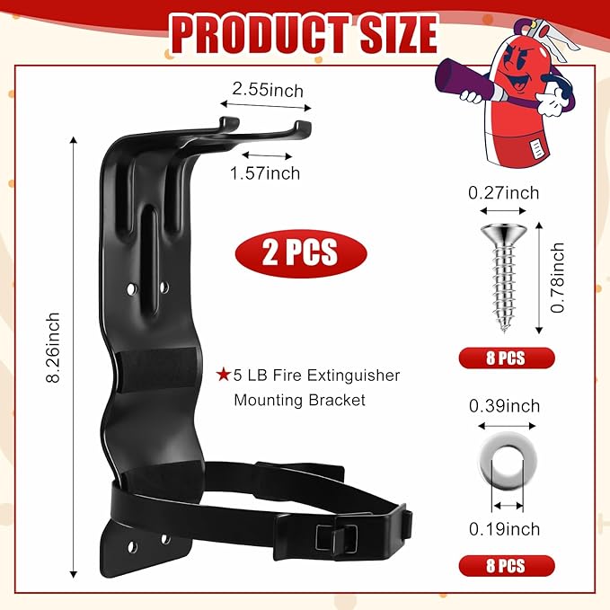 Fire Extinguisher Mount Bracket, 5 LB Metal Truck Fire Extinguisher Mounting Bracket
