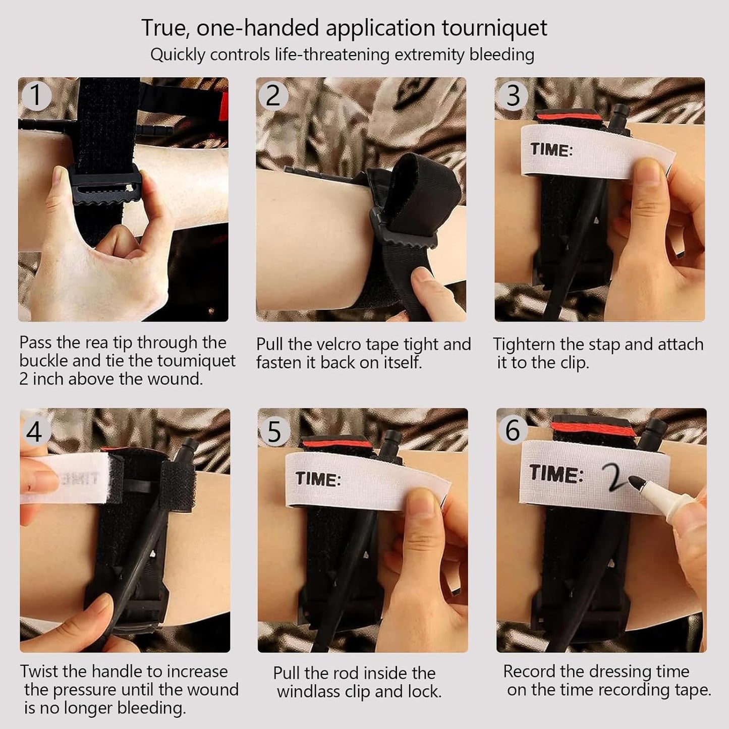 Tourniquet-Emergency Hemorrhage Medical Tourniquets One-Handed Application Fastest and Saftest Blood Control TS082