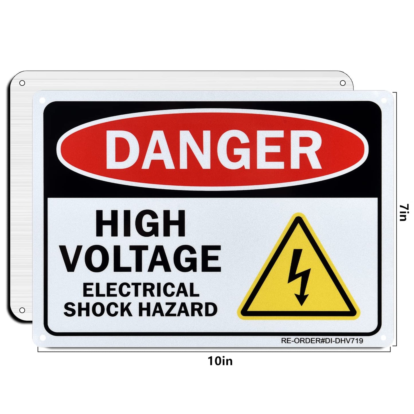 Danger High Voltage Sign 10x7 -TS088-