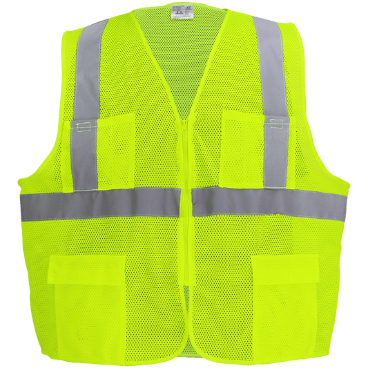 FrogWear® HV High-Visibility Yellow/Green Lightweight Mesh Safety Vest - GLO-271