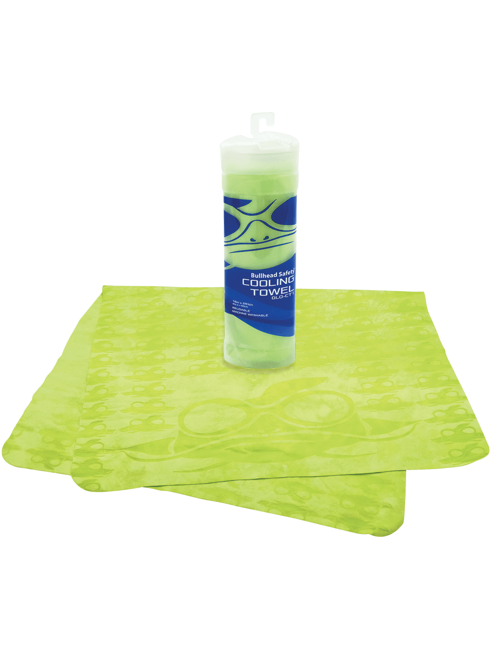 Bullhead Safety® Cooling High-Visibility Yellow/Green Cooling Towel - GLO-CT1