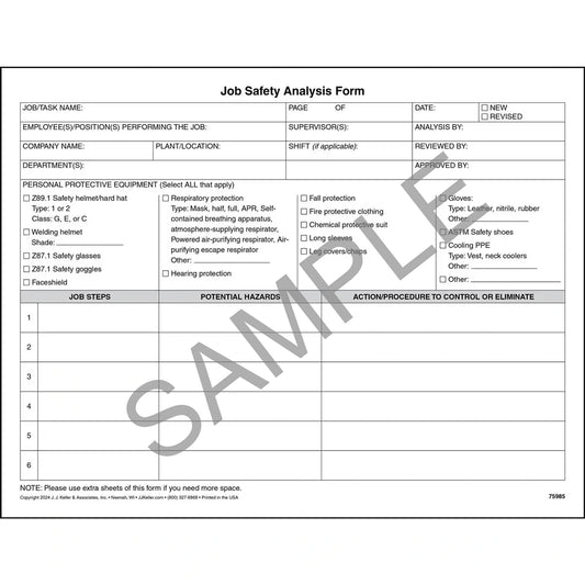 Job Safety Analysis Form