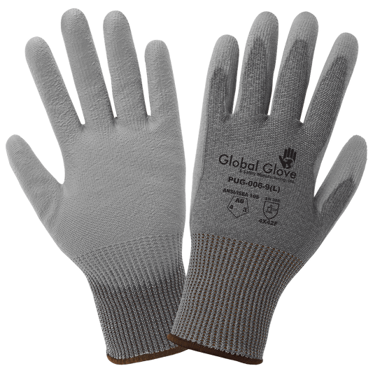 Economy Polyurethane Coated Cut Resistant Gloves Made with High-Density Nylon - PUG-006
