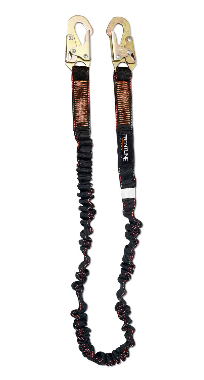 Frontline 6' Single Leg Snaphook Lanyard with Internal Shock Absorber