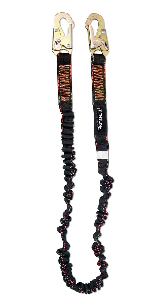 Frontline 6' Single Leg Snaphook Lanyard with Internal Shock Absorber