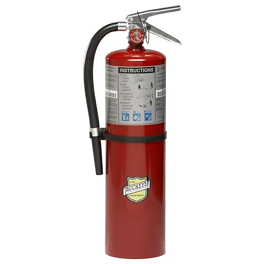 Buckeye 10914 ABC Multipurpose Dry Chemical Handheld Fire Extinguisher with Aluminum Valve, Refillable & Reusable- TS022