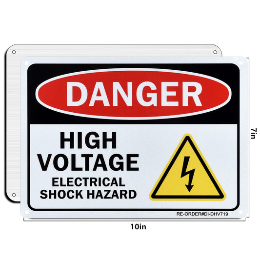 Danger High Voltage Sign 10x7 -TS088-