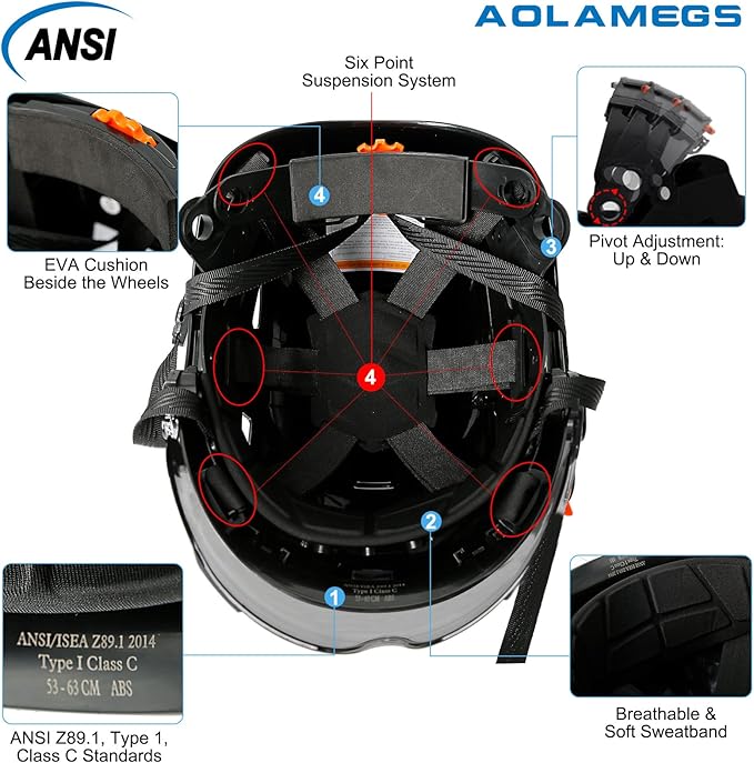 Safety Helmet With Bluetooth Earmuffs Double Visors Reflective Sticker -TS090